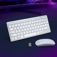 Wireless Keyboard and Mouse Combo Bluetooth Set for PC Laptop Phone Tablet 78 Keys White thumbnail
