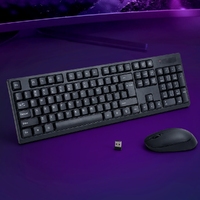 Wireless Keyboard and Mouse Combo Bluetooth Set for PC Laptop Phone Tablet 104 Keys Black thumbnail