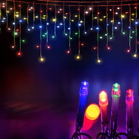 32M Christmas Lights Icicle Light 960 LED Multi-coloured Jingle Jollys thumbnail
