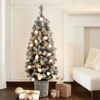Jingle Jollys Christmas Tree 1.2M Potted Snowy Xmas Tree thumbnail