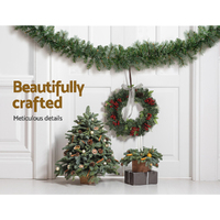 Jingle Jollys 1.8m Christmas Garland with LED lights Party Xmas Decorations thumbnail