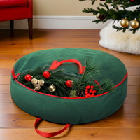 Jingle Jollys Christmas Garland Wreath Storage Bag Baubles Ornaments Container thumbnail