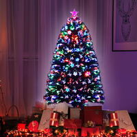 Jingle Jollys 1.2m Christmas Tree Optic Fibre LED Xmas tree Multi Colour thumbnail