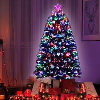 Jingle Jollys 1.5m Christmas Tree Optic Fibre LED Xmas tree Multi Colour thumbnail