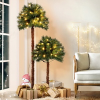 Jingle Jollys Christmas Tree 1.5+1m LED Xmas Palm Tree Party Decorations 2 in 1 thumbnail