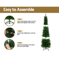 Jingle Jollys Christmas Tree 1.8m Pre-Lit 200 LED Lights Xmas Tree Decorations thumbnail