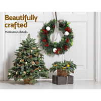 Jingle Jollys 2FT 60CM Christmas Wreath with Decor Xmas Tree Decoration thumbnail