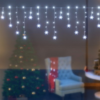 Jingle Jollys Christmas Lights 80 LED 3M Icicle Light Snow Decorations thumbnail