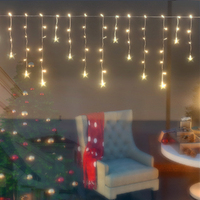 Jingle Jollys Solar Christmas Lights 80 LED 3M Icicle Light Star Decorations thumbnail