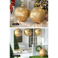 Jingle Jollys Christmas Inflatable Ball Bauble 60cm Outdoor Decoration Gold thumbnail