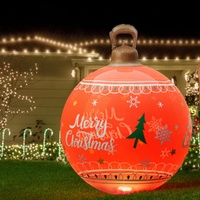 Jingle Jollys Christmas Inflatable Ball 60cm Led Illuminated Xmas Decoration Red thumbnail