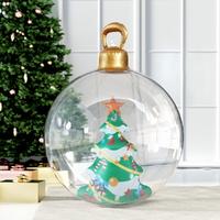 Jingle Jollys Christmas Inflatable Ball 60cm Tree Decoration Giant Bauble Clear thumbnail