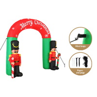 Jingle Jollys Christmas Inflatable Archwary Nutcracker 3M Illuminated Decorations thumbnail