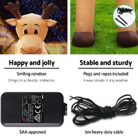 Jingle Jollys Christmas Inflatable Reindeer 5M Illuminated Decorations thumbnail