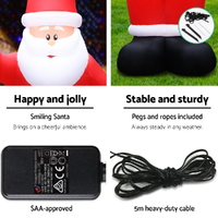 Jingle Jollys Christmas Inflatable Santa 5M Illuminated Decorations thumbnail