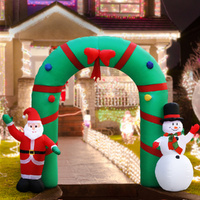Jingle Jollys Christmas Inflatable Archwary 2.8M Illuminated Decorations thumbnail