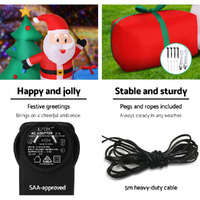 Jingle Jollys Christmas Inflatable Tree Snowman 2.7M Illuminated Decorations thumbnail