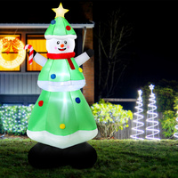 Jingle Jollys Christmas Inflatable Snowman Tree 2.75M Height LED Decorations Illuminated thumbnail