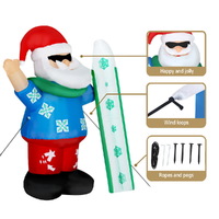 Jingle Jollys Christmas Inflatable Santa 1.6M Illuminated Decorations thumbnail