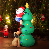 Jingle Jollys Christmas Inflatable Santa Tree 1.8M Illuminated Decorations thumbnail