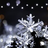 Jingle Jollys Christmas Lights 100 LED 10M String Light Snow Decorations thumbnail