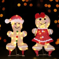 30 LED Christmas Lights Gingerbread Motif Fairy Light Decoration Jingle Jollys thumbnail