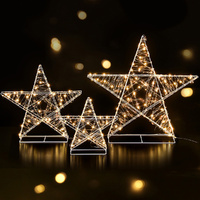 3 PCS Christmas Lights 900 LED Fairy Light Star Decorations Jingle Jollys thumbnail