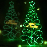 1.7M Christmas Tree 230 LED RGB Motif Lights Jingle Jollys thumbnail