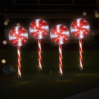 4 PCS Christmas Lights Path Ground Light Garden Decoration 112 LED Jingle Jollys thumbnail