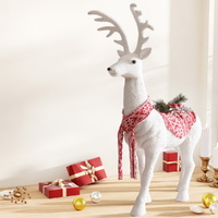 Jingle Jollys Christmas Reindeer 80cm Glitter Deer Ornaments Party Decorations thumbnail