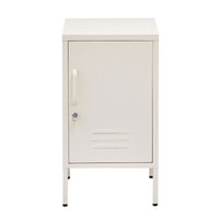 Artiss Bedside Table Metal Cabinet - White thumbnail