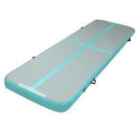Everfit 3m x 1m Air Track Mat Gymnastic Tumbling Mint Green and Grey thumbnail