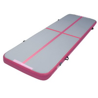 Everfit 3m x 1m Air Track Mat Gymnastic Tumbling Pink and Grey thumbnail