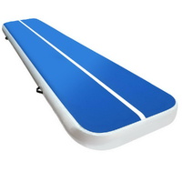 4m x 1m Inflatable Air Track Mat 20cm Thick Gymnastic Tumbling Blue And White thumbnail