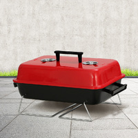 Grillz Charcoal BBQ Portable Grill Camping Barbecue Outdoor Cooking Smoker thumbnail