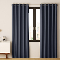 Artiss 2X Blockout Curtains Eyelet 140x230cm Charcoal thumbnail