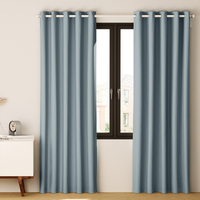Artiss 2X Blockout Curtains Eyelet 180x213cm Grey thumbnail