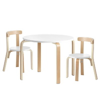 Keezi 3PCS Kids Table and Chairs Set Activity Toy Play Desk thumbnail