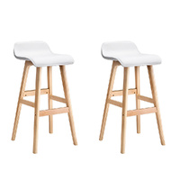 Artiss 2x Bar Stools Wooden Stool White thumbnail