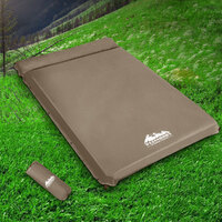 Weisshorn Self Inflating Mattress 10CM Camping Sleeping Mat Air Double Coffee thumbnail