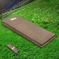 Weisshorn Self Inflating Mattress Camping Sleeping Mat Air Bed Single Coffee thumbnail