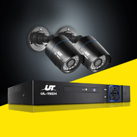 UL-tech CCTV Security System 4CH DVR 2 Cameras 1080p thumbnail