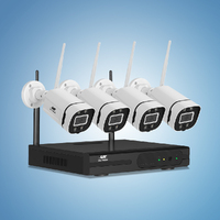 UL-tech Wireless CCTV Security System 8CH NVR 3MP 4 Square Cameras thumbnail