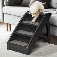 i.Pet Dog Ramp Steps For Bed Sofa Car Pet Stairs Ladder Portable Foldable Black thumbnail