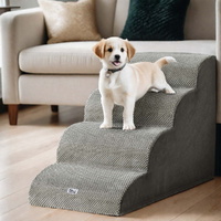 i.Pet Dog Ramp Steps Foam 4 Tier Pet Stairs For Bed Sofa Car Portable Indoor thumbnail
