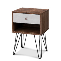 Artiss Bedside Table 1 Drawers with Shelf - LARS thumbnail