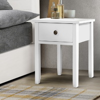 Artiss Bedside Table 1 Drawer - BOW White thumbnail