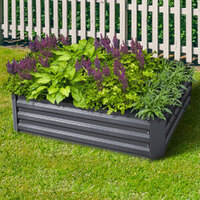 Green Fingers 2x Garden Bed 120x90cm Planter Box Raised Container Galvanised Herb thumbnail