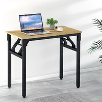 Artiss Computer Desk Laptop Table Bookshelf Desk Storage Rack Office Study Oak thumbnail