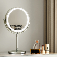 Embellir Makeup Mirror 20x20cm 10X Magnifying with LED Light Rotation Tabletop thumbnail